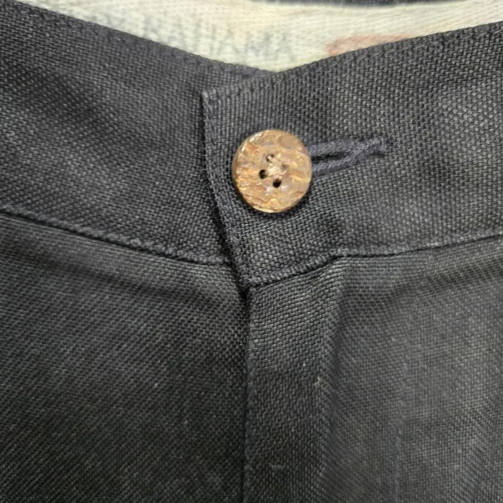 Tommy Bahama 100% Silk Pleated Dress Pants Men's 36 Black Luxury Relaxed Chino